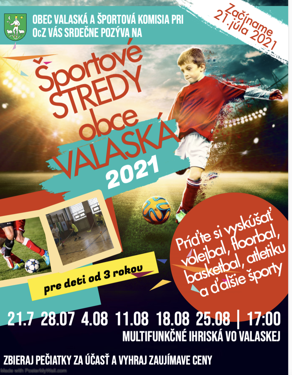 Športové STREDY obce VALASKÁ 2021