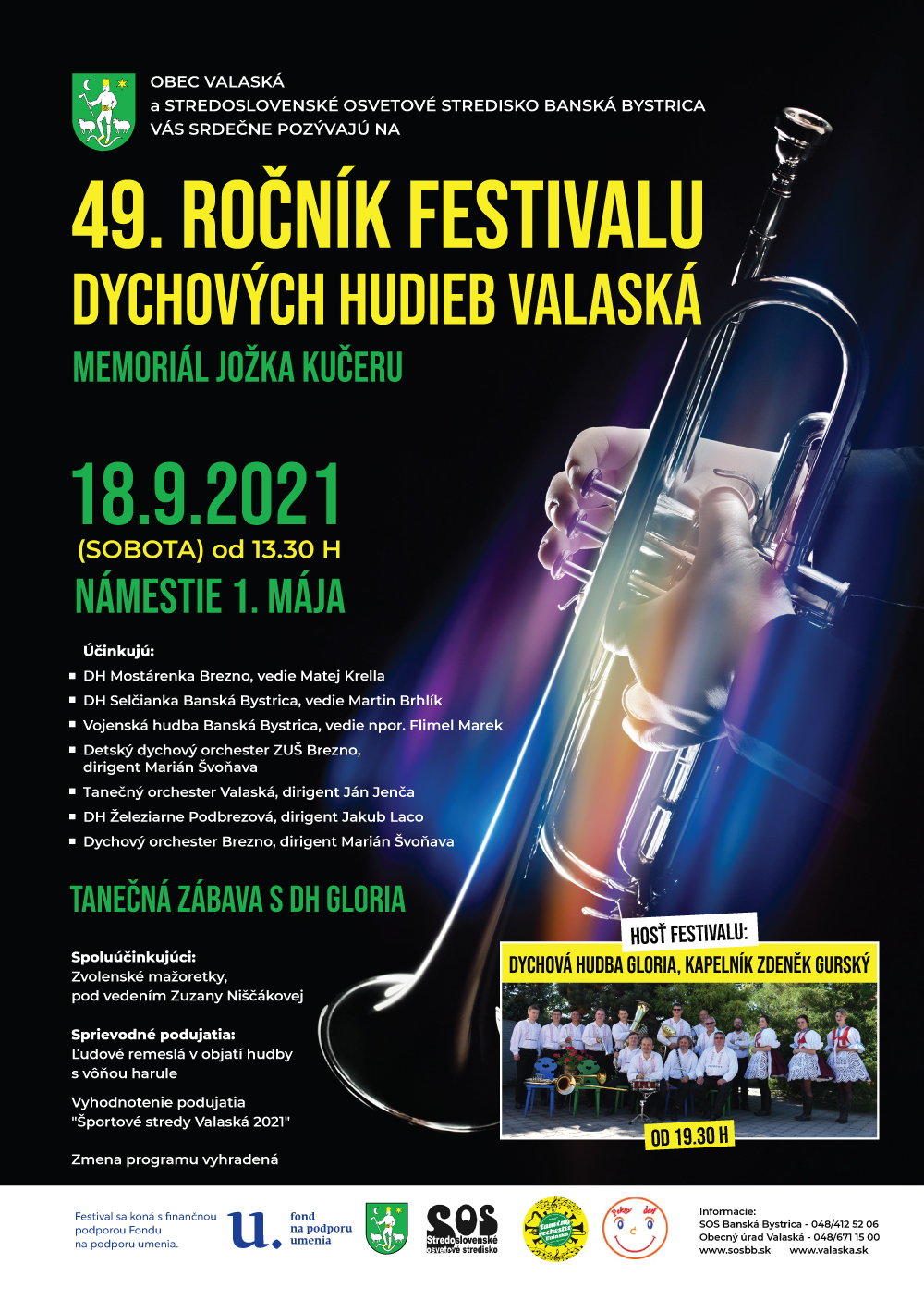 49. ROČNÍK  FESTIVAL DYCHOVÝCH HUDIEB  VALASKÁ – MEMORIÁL JOŽKA KUČERU