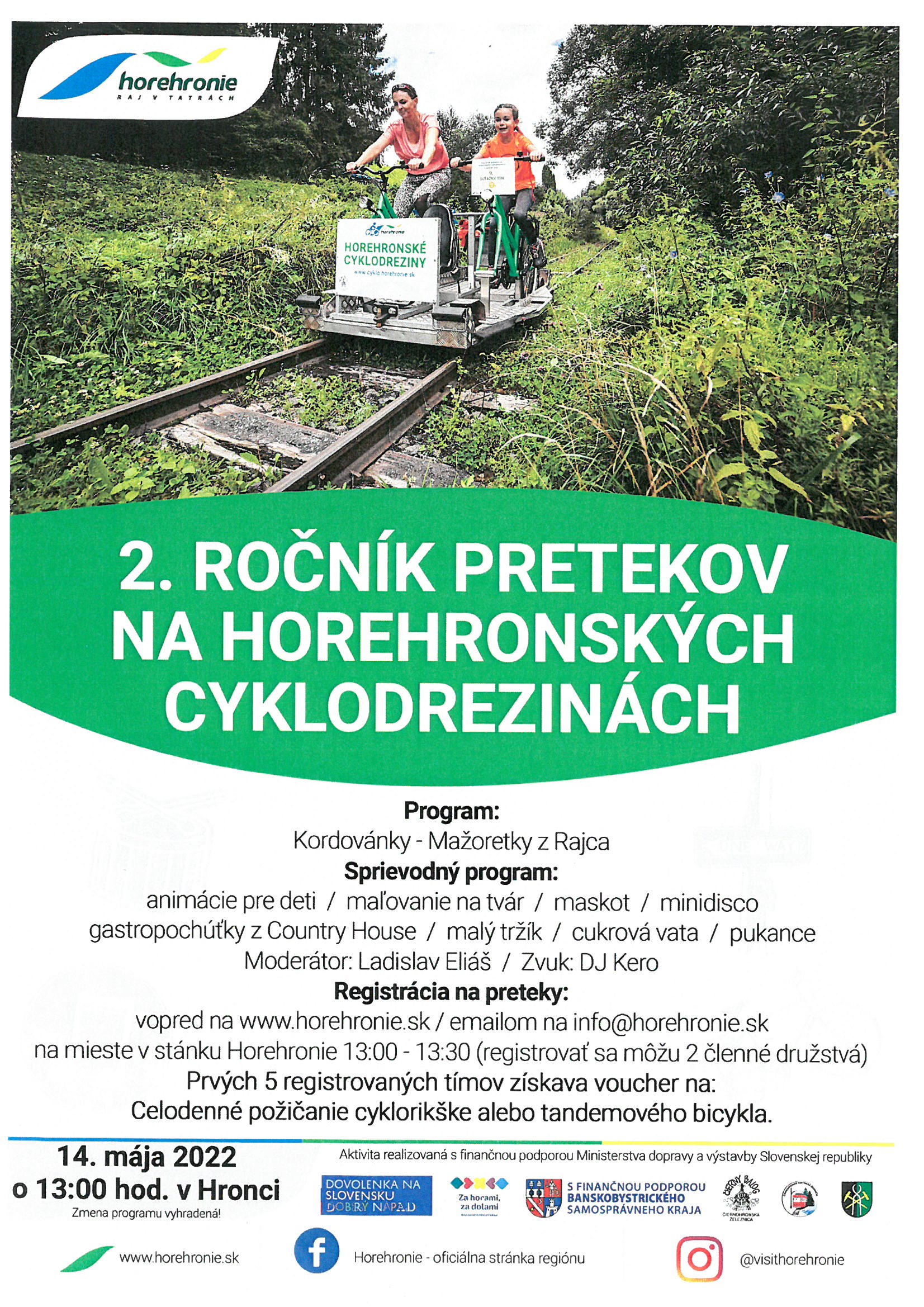 2. ročník pretekov na Horehronských cyklodrezinách