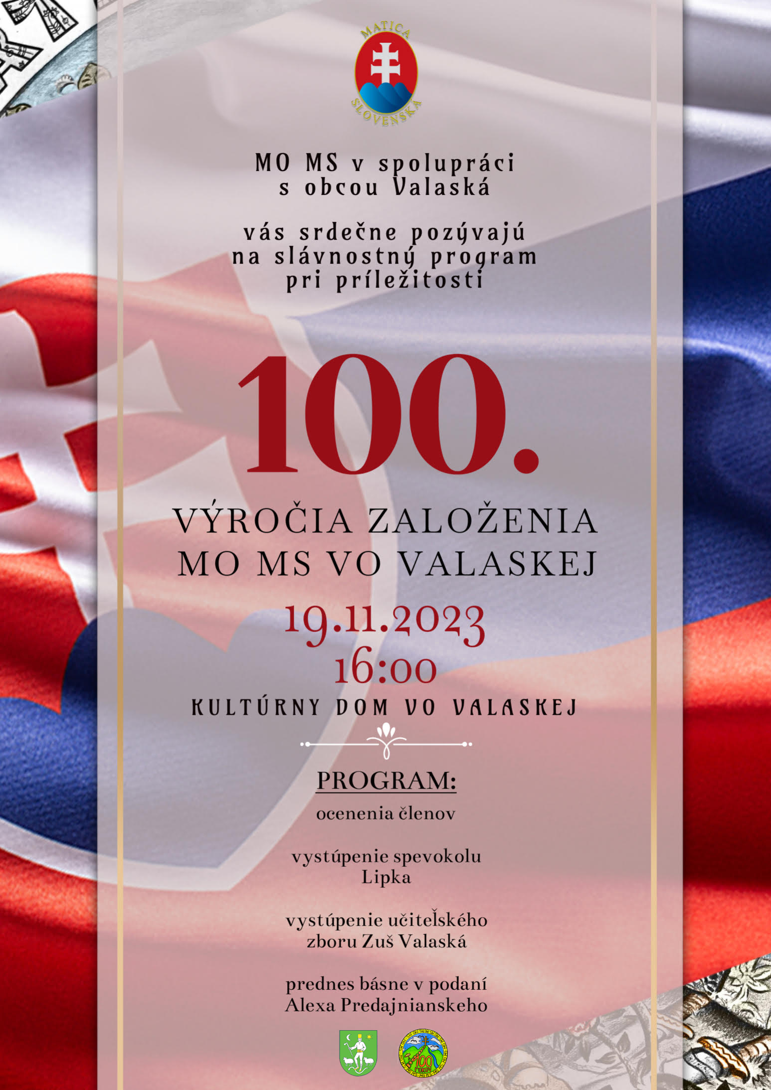 100. výročie založenia Miestneho Odboru Matice Slovenskej